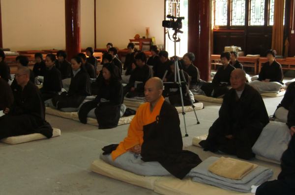 雁荡山能仁寺举行观音七法会了法大和尚开讲《般若心经》(图3)