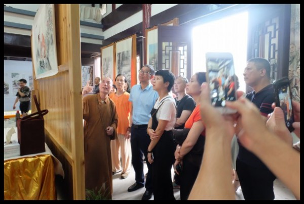 温州雁荡山能仁寺为庆祝建国70周年华诞举办书画展(图7)