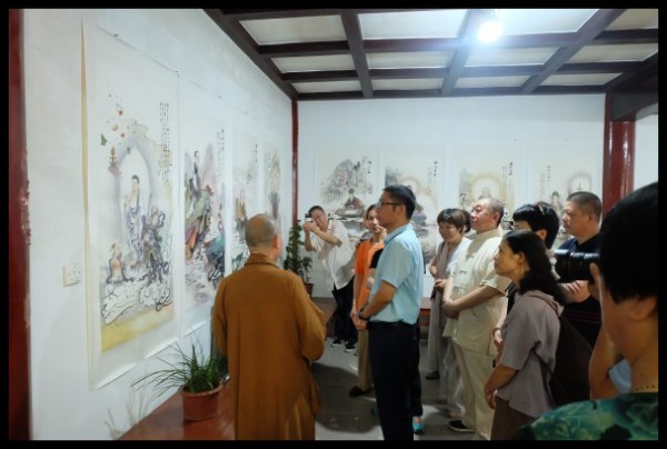 温州雁荡山能仁寺为庆祝建国70周年华诞举办书画展(图8)