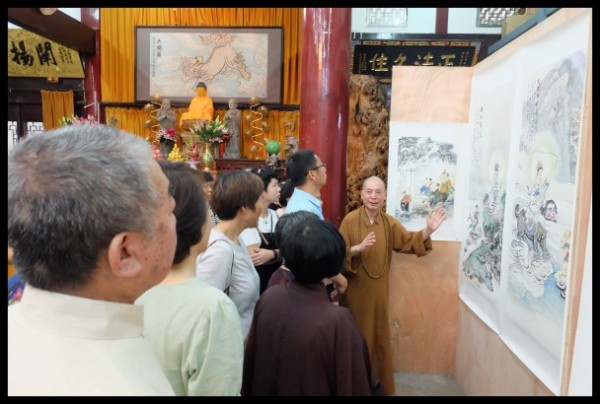 温州雁荡山能仁寺为庆祝建国70周年华诞举办书画展(图11)