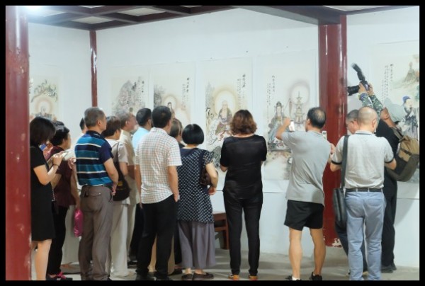 温州雁荡山能仁寺为庆祝建国70周年华诞举办书画展(图9)