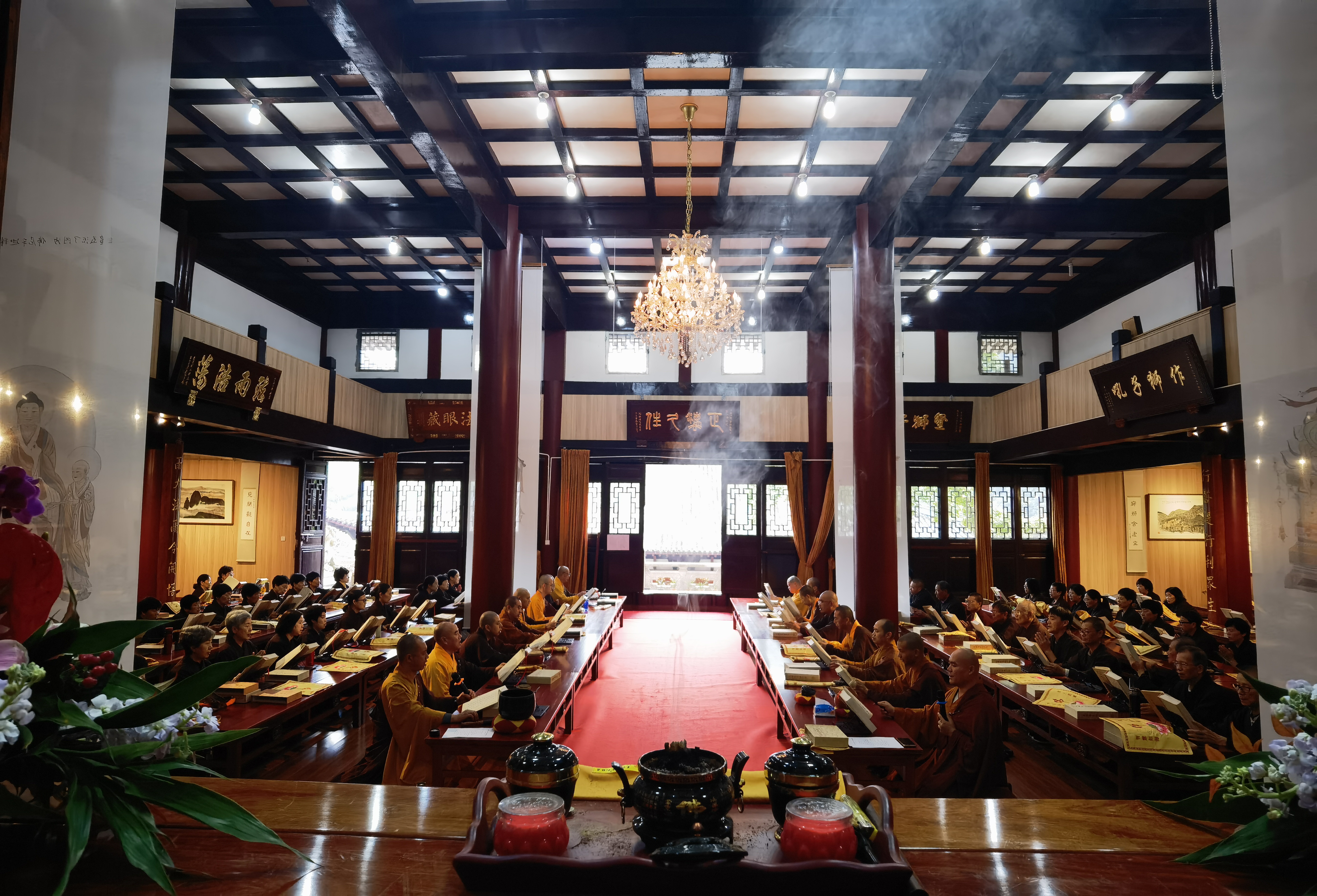  温州雁荡山能仁寺2023年冬季《法华七》法会念诵功德圆满结束(图2)